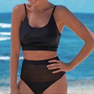 Weekender Mesh Detail High Waist Bikini